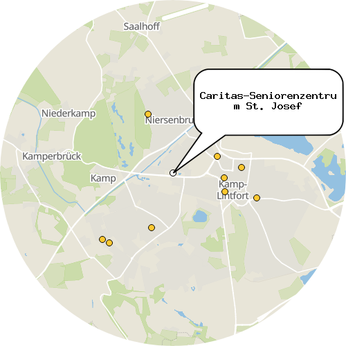 Kartenausschnitt für die Firma Caritas-Seniorenzentrum St. Josef