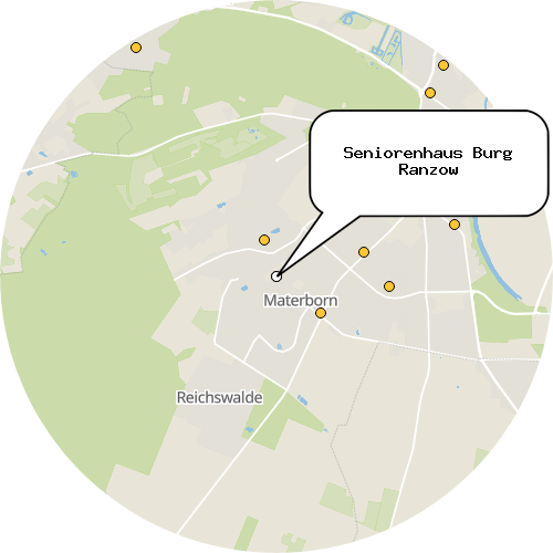 Kartenausschnitt für die Firma Seniorenhaus Burg Ranzow