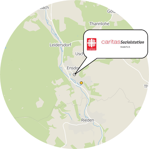 Kartenausschnitt für die Firma Caritas-Sozialstation Ensdorf e.V.