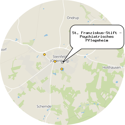 Kartenausschnitt für die Firma St. Franziskus-Stift - Psychiatrisches Pflegeheim