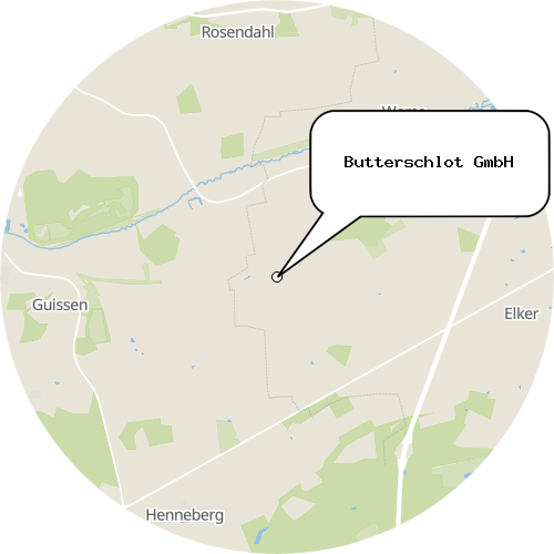 Kartenausschnitt für die Firma Butterschlot GmbH