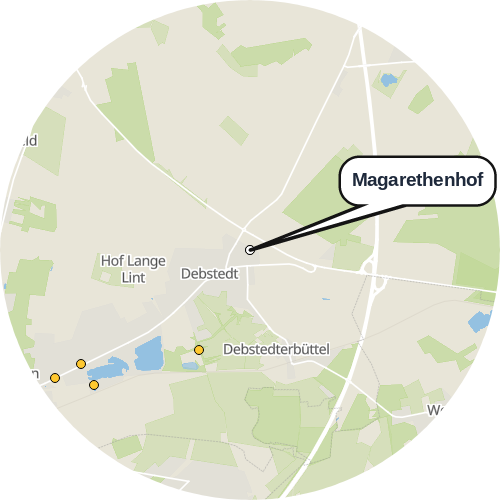 Kartenausschnitt für die Firma Magarethenhof