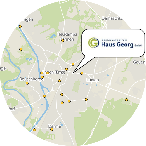 Kartenausschnitt für die Firma Seniorenzentrum Haus Georg GmbH