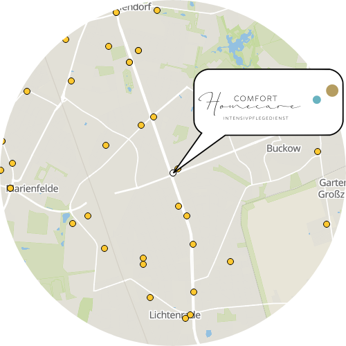 Kartenausschnitt für die Firma COMFORT Homecare GmbH Berlin