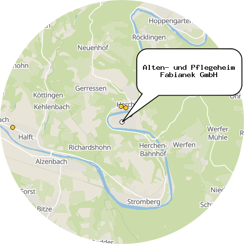 Kartenausschnitt für die Firma Alten- und Pflegeheim Fabianek GmbH
