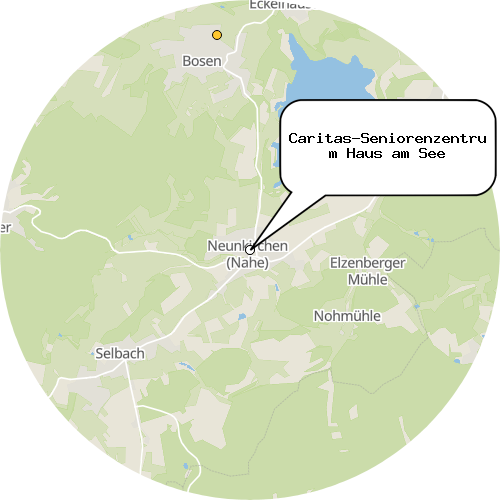 Kartenausschnitt für die Firma Caritas-Seniorenzentrum Haus am See