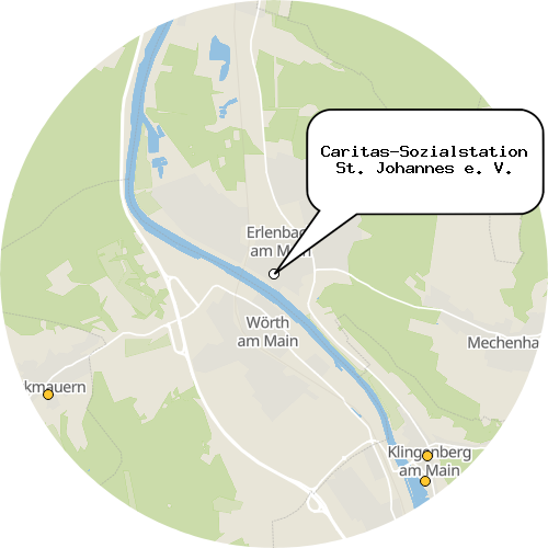 Kartenausschnitt für die Firma Caritas-Sozialstation St. Johannes e. V.