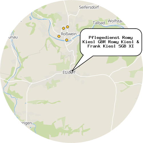 Kartenausschnitt für die Firma Pflegedienst Romy Kiesl GBR Romy Kiesl & Frank Kiesl SGB XI