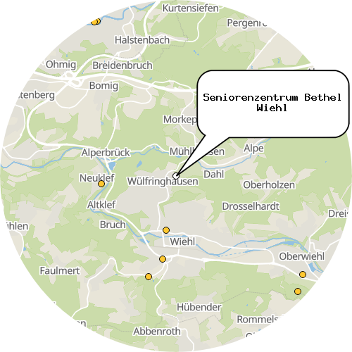 Kartenausschnitt für die Firma Seniorenzentrum Bethel Wiehl