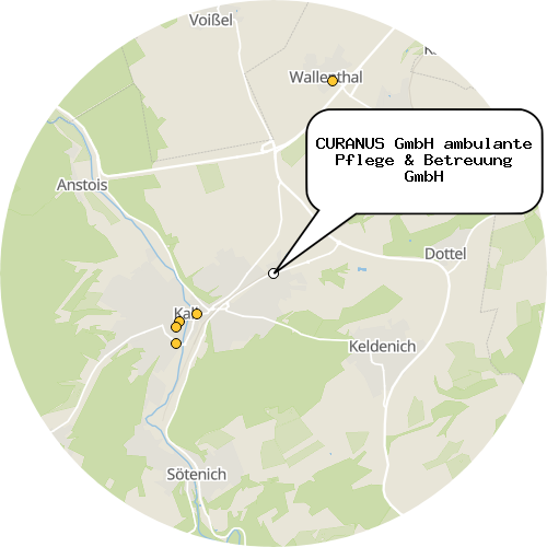 Kartenausschnitt für die Firma CURANUS GmbH ambulante Pflege & Betreuung GmbH