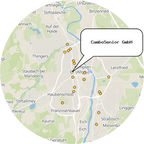 Kartenausschnitt für die Firma CamboSenior GmbH