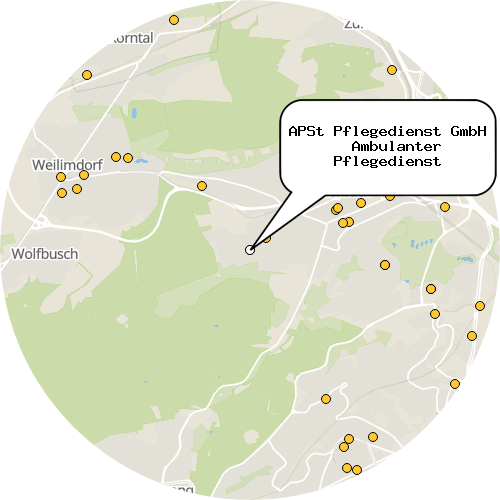 Kartenausschnitt für die Firma APSt Pflegedienst GmbH   Ambulanter Pflegedienst