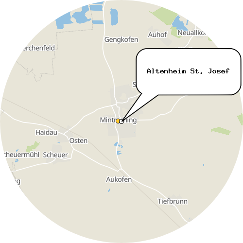 Kartenausschnitt für die Firma Altenheim St. Josef