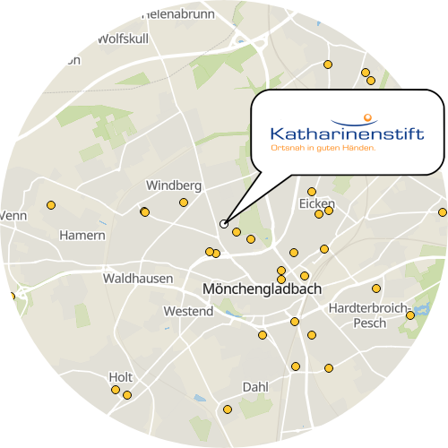 Kartenausschnitt für die Firma Katharinenstift Am Bunten Garten