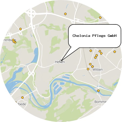 Kartenausschnitt für die Firma Chelonia Pflege GmbH