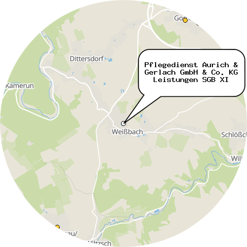 Kartenausschnitt für die Firma Pflegedienst Aurich & Gerlach GmbH & Co. KG Leistungen SGB XI