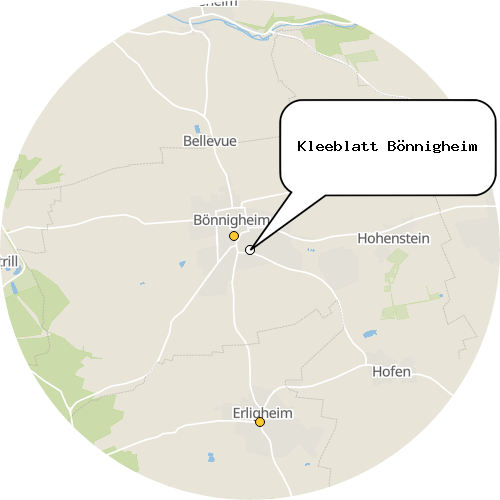 Kartenausschnitt für die Firma Kleeblatt Bönnigheim