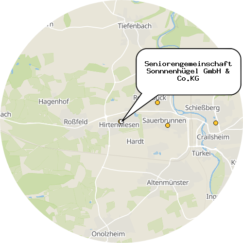 Kartenausschnitt für die Firma Seniorengemeinschaft Sonnnenhügel GmbH & Co.KG
