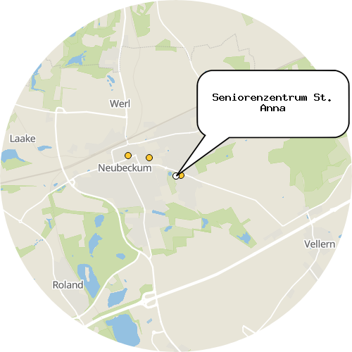 Kartenausschnitt für die Firma Seniorenzentrum St. Anna