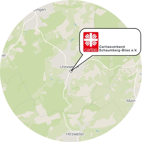 Kartenausschnitt für die Firma Caritas Pflegedienst Schaumberg