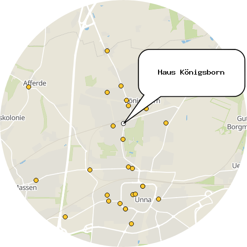 Kartenausschnitt für die Firma Haus Königsborn