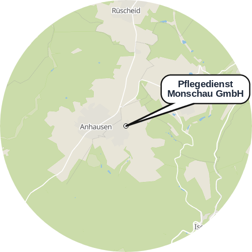 Kartenausschnitt für die Firma Pflegedienst Monschau GmbH