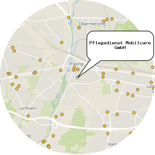 Kartenausschnitt für die Firma Pflegedienst Mobilcare GmbH