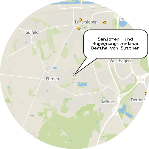 Kartenausschnitt für die Firma Senioren- und Begegnungszentrum Bertha-von-Suttner
