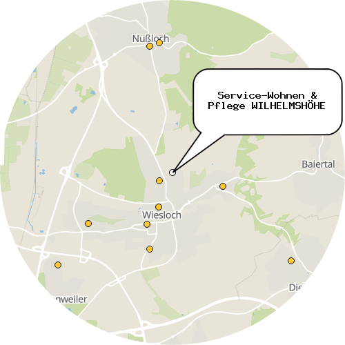 Kartenausschnitt für die Firma Service-Wohnen & Pflege WILHELMSHÖHE