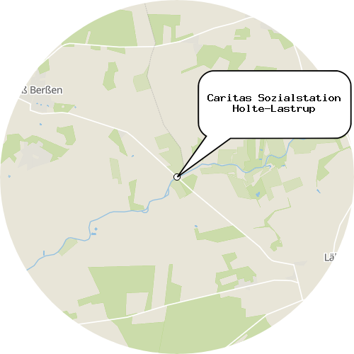 Kartenausschnitt für die Firma Caritas Sozialstation Holte-Lastrup