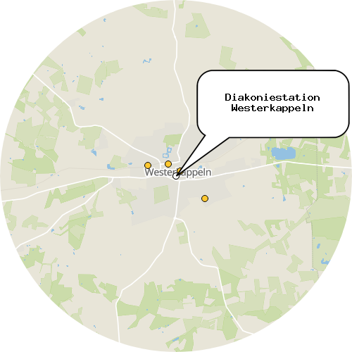 Kartenausschnitt für die Firma Diakoniestation Westerkappeln
