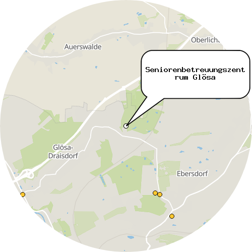Kartenausschnitt für die Firma Seniorenbetreuungszentrum Glösa