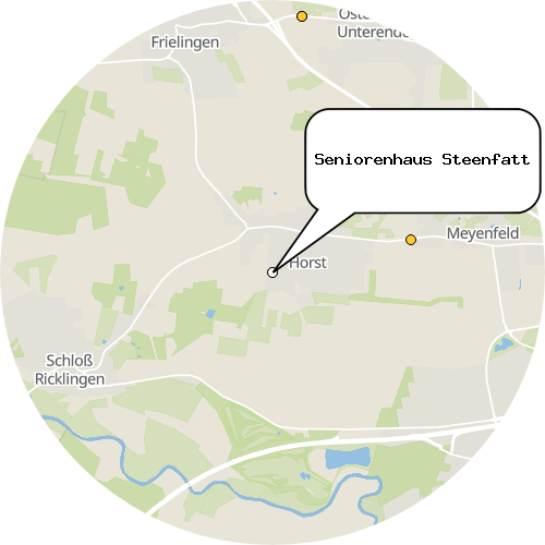 Kartenausschnitt für die Firma Seniorenhaus Steenfatt