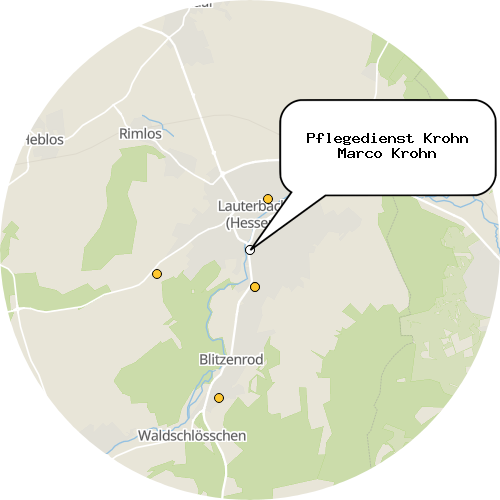 Kartenausschnitt für die Firma Pflegedienst Krohn Marco Krohn