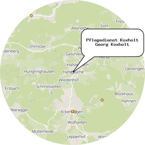 Kartenausschnitt für die Firma Pflegedienst Koxholt Georg Koxholt