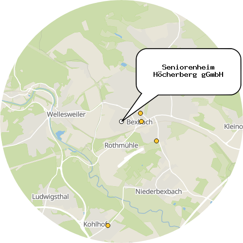 Kartenausschnitt für die Firma Seniorenheim Höcherberg gGmbH