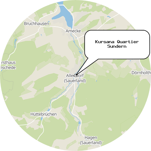 Kartenausschnitt für die Firma Kursana Quartier Sundern
