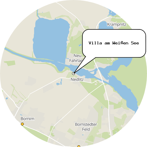 Kartenausschnitt für die Firma Villa am Weißen See