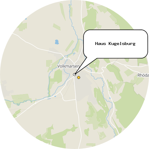Kartenausschnitt für die Firma Haus Kugelsburg