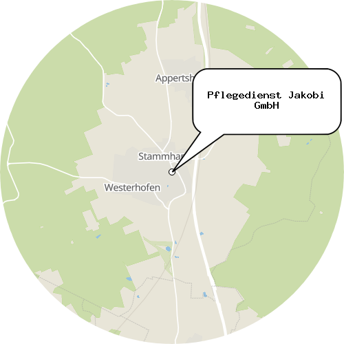 Kartenausschnitt für die Firma Pflegedienst Jakobi GmbH
