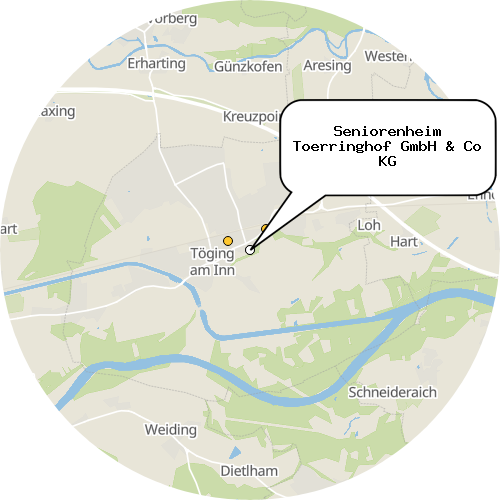 Kartenausschnitt für die Firma Seniorenheim Toerringhof GmbH & Co KG
