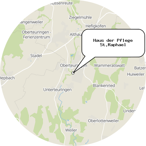 Kartenausschnitt für die Firma Haus der Pflege St.Raphael