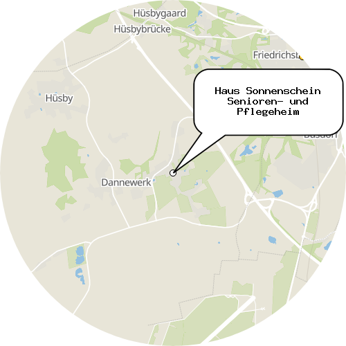 Kartenausschnitt für die Firma Haus Sonnenschein Senioren- und Pflegeheim