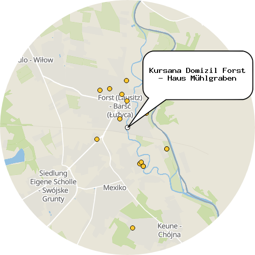 Kartenausschnitt für die Firma Kursana Domizil Forst - Haus Mühlgraben
