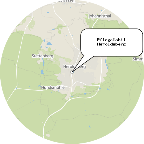 Kartenausschnitt für die Firma PflegeMobil Heroldsberg