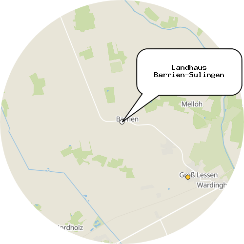 Kartenausschnitt für die Firma Landhaus Barrien-Sulingen
