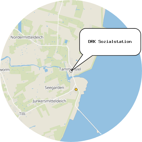 Kartenausschnitt für die Firma DRK Sozialstation