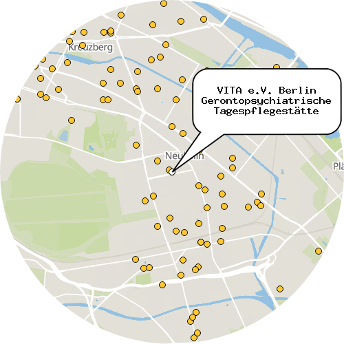 Kartenausschnitt für die Firma VITA e.V. Berlin Gerontopsychiatrische Tagespflegestätte