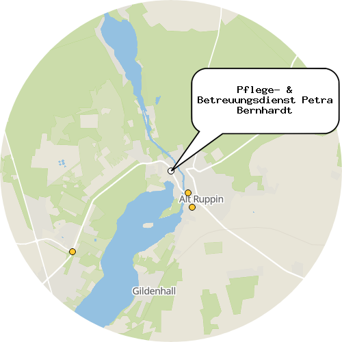 Kartenausschnitt für die Firma Pflege- & Betreuungsdienst Petra Bernhardt