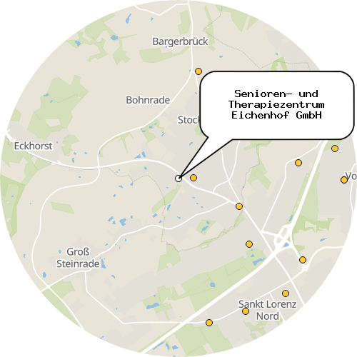 Kartenausschnitt für die Firma Senioren- und Therapiezentrum Eichenhof GmbH